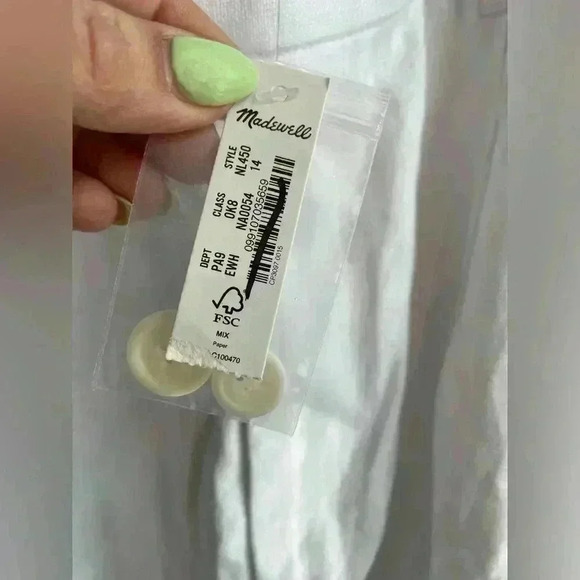 NWT! Madewell The Harlow Wide-Leg Pant in 100% Linen Size 14 - Picture 5 of 7